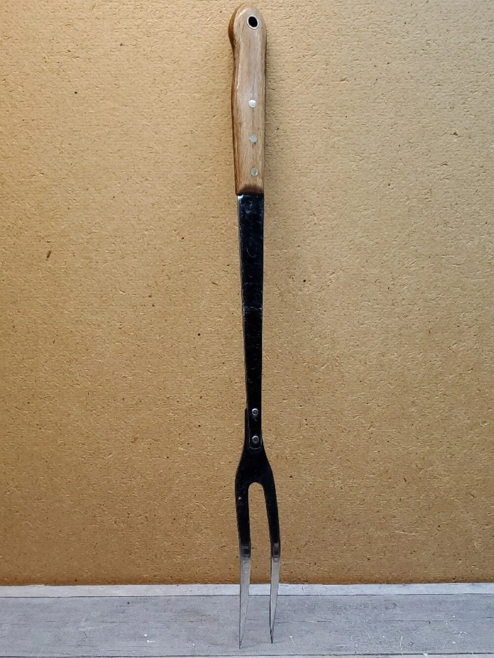 Imperial Stainless Meat 2 Tine Fork with Wood Handle